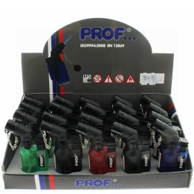 Prof Angled Jet Blue Flame Lighter - Assorted Colours