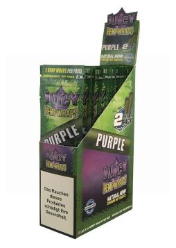 Juicy Hemp Wraps - Purple - Pack Of 50 (25 X 2)