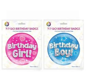 DID Jumbo Birthday Badge - Assorted Colours