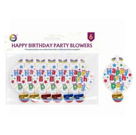 Did Happy Birthday Party Blowers - Pack of 6