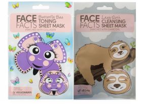 Face Facts Printed Sheet Mask - Lazy Sloth & Butterfly Bae - 20ml
