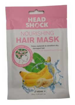 Head Shock Nourishing Printed Hair Mask - Banana Extract & Glycerin - 25ml - EXP: 11/24