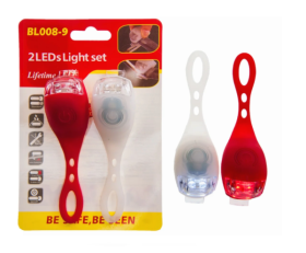 Quality Way Silicone Bike Light - Assorted Colours - Pack of 2