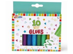 GLITTER & GLITTER GLUE SET W/ GLITTER SHAPES