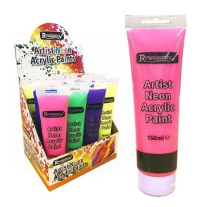 Renaissance Create It Artist Acrylic Paint - Neon Colours - Assorted Colours - 150ml