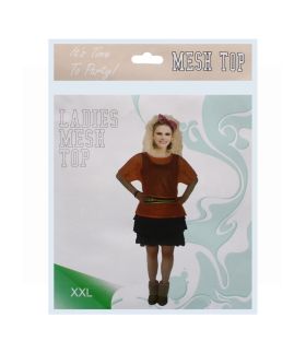 LADIES MESH TOP ORANGE XXL