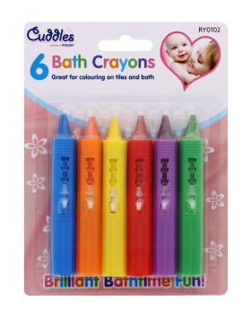 CUDDLES BATH CRAYONS 6 PC