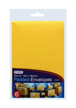 RYSONS 6 PADDED ENVELOPES SIZE A