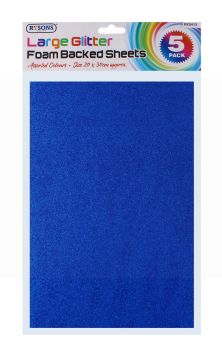 RYSONS LARGE GLITTER FOAM BACKED SHEETS 5 PACK