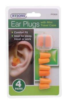 RYSONS EAR PLUGS SET WITH MINI TRAVEL CASE