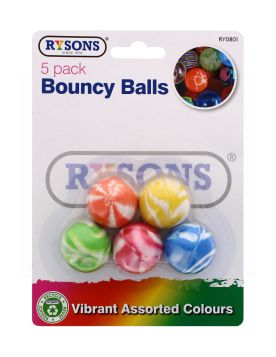 RYSONS BOUNCY BALLS 5 PACK