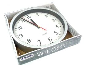 SILVER WALL CLOCK