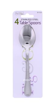 FIG & OLIVE STAINLESS STEEL TABLE SPOON SET 4 PCS