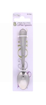 STAINLESS STEEL COFFEE SPOONS 8 PCS