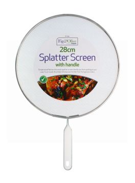 FIG & OLIVE SPLATTER SCREEN WITH HANDLE 28 CM
