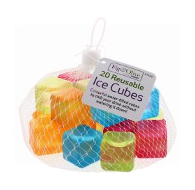 FIG & OLIVE REUSABLE ICE CUBES WITH MESH BAG 20 PACK