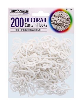 JIATING DECORAIL CURTAIN HOOKS 200 PACK
