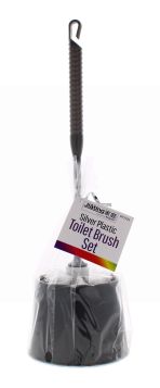 TOILET BRUSH SET SILVER