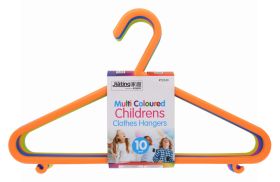 Rysons Children Clothes Hangers Multi coloured 10 pc