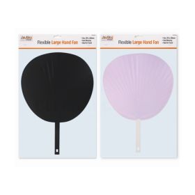 FLEXIBLE LARGE HAND FAN - WHITE & BLACK