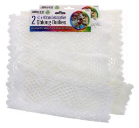 JIATING DECORATIVE OBLONG DOILIES 30X40CM 2 PACK