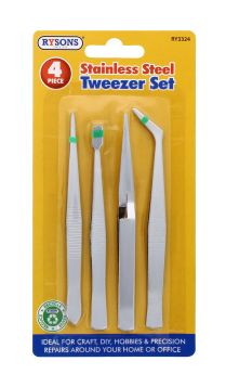 RYSONS TWEEZER SET 4 PC