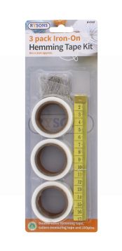 RYSONS IRON ON HEMMING TAPE KIT 3 PACK