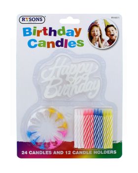 RYSONS BIRTHDAY CANDLES SET 24 CANDLES
