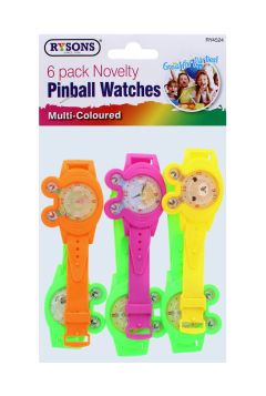 RYSONS NOVELTY PINBALL WATCHES 6 PACK