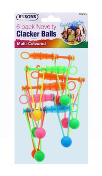 RYSONS NOVELTY CLACKER BALLS 6 PACK