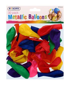 RYSONS METALLIC BALLOONS 30 PACK