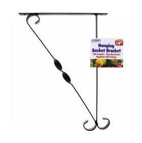 HANGING BASKET BRACKET - BLACK - 14'' 