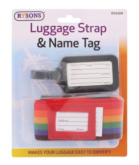 RYSONS LUGGAGE STRAP & NAME TAG 