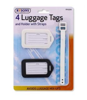 RYSONS LUGGAGE TAGS 4 PACK