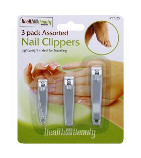 HEALTH & BEAUTY NAIL CLIPPERS 3 PACK