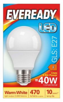 Eveready GLS E27 LED Bulb - Warm White - 40w