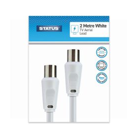Status TV Aerial Lead - White - 2M