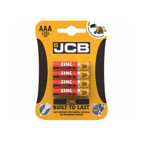 JCB R03 AAA Zinc Batteries - Pack of 4