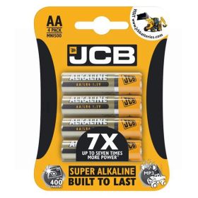 JCB AA Super Alkaline Batteries - Pack of 4