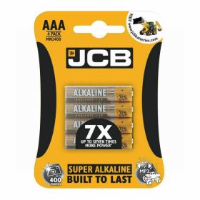 JCB AAA Super Alkaline Batteries - Pack of 4