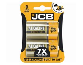 JCB D LR20 Super Alkaline Batteries - Pack of 2
