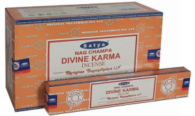 Satya Nag Champa Incense Sticks - Divine Karma - 15 grams - Pack of 12