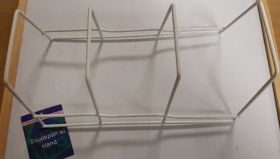 Upright Plate Holder Or Saucepan Lid Stand - White