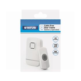 Status Door Chime Cable Free/Battery Operated - White