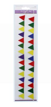 MINI PENNANT FLAGS BRIGHTS 2PACK