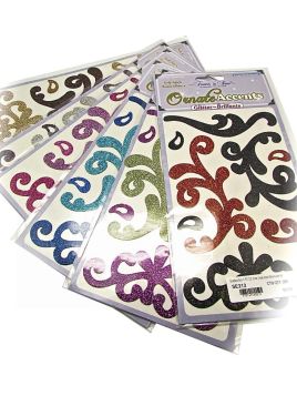 SCRAPBOOK GLITTER STICKERS ASSORTED