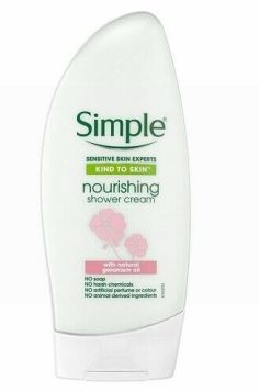 Simple Nourishing Shower Cream with Geranium Oil - 250ml 