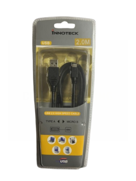 Innoteck Type A USB To Micro USB Cable - Black - 2M