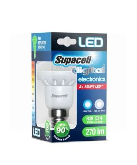 Supacell LED R39 Reflector E14 Pearl Bulb - 4W - Cool Day White