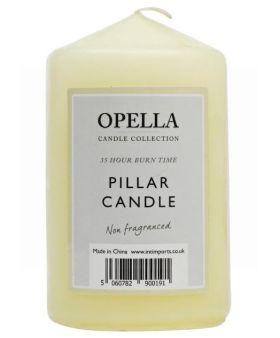 Opella Non-Fragranced Pillar Candle - Cream - Small